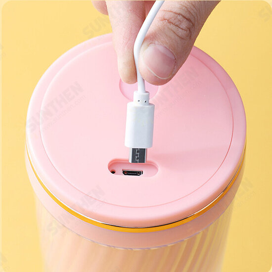 350ml Portable Blender Personal Outdoor Juicer Cup USB Charging Electric Power Mixer for Fruit and Vegetable