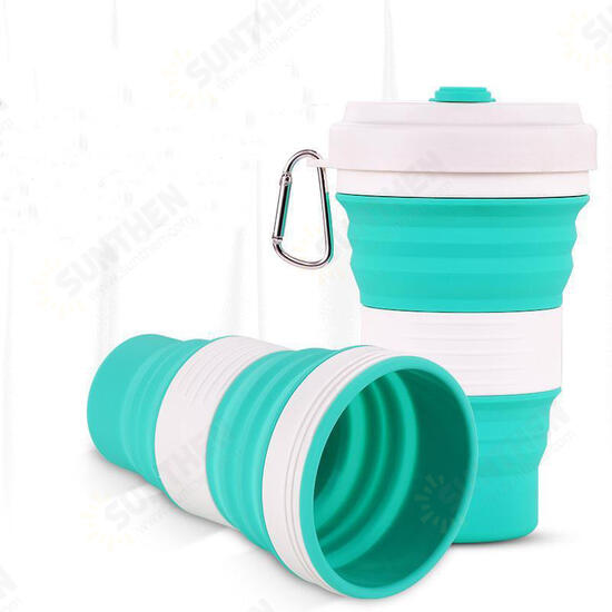 350ml Silicone Folding Cup Portable Telescopic Water Drinking Bottle Coffee Mug