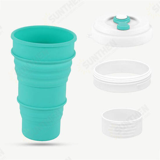 350ml Silicone Folding Cup Portable Telescopic Water Drinking Bottle Coffee Mug