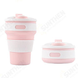 350ml Silicone Folding Cup Portable Water Coffee Mug Drinkware With Lid Camping Travel 350ml Silicone Folding Cup Portable Water Coffee Mug Drinkware With Lid Camping Travel