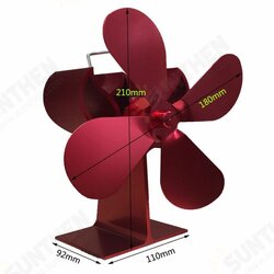 4 Blade Fireplace Fan 203CFM 1000RPM Eco Friendly Quiet Winter Thermal Heat Power Fan Wood Burner Stove Fan Home Travel 4 Blade Fireplace Fan 203CFM 1000RPM Eco Friendly Quiet Winter Thermal Heat Power Fan Wood Burner Stove Fan Home Travel