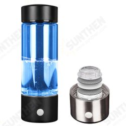 450ml Hydrogen-Rich Water Ionizer Maker Cup Generator Glass Bottle Mug USB Charging Glass Water Bottle