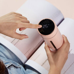 450ml Insulated Cup Smart LCD Temperature Display Vacuum Thermos Food Grade Stainless Steel Water Bottle With Phone Holder 450ml Insulated Cup Smart LCD Temperature Display Vacuum Thermos Food Grade Stainless Steel Water Bottle With Phone Holder