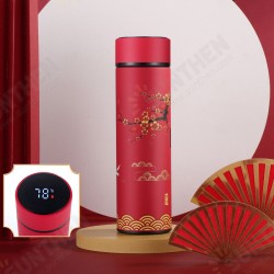 500ml Retro Chinese Style Thermos Cup LCD Temperature Display Stainless Steel Double Wall Insulated Cup Water Bottle for Camping Travel Sport 500ml Retro Chinese Style Thermos Cup LCD Temperature Display Stainless Steel Double Wall Insulated Cup Water Bottle for Camping Travel Sport