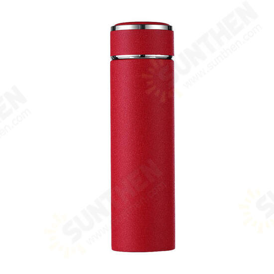 500ml Vacuum Thermos Portable Travel Frosted Sport Water Bottle 304 Stainless Steel Insulated Cup