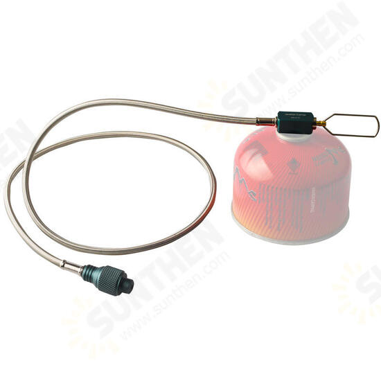 58/108cm Camping Cooking Stove Stainless Steel Tube Gas Tank Converter Extension Tube