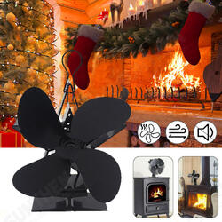 7.87*3.95 Inch 4 Blades Heat Fireplace Fan Winter Warm Heater Eco Friendly Quiet Burner Fan