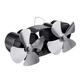 8 Blades Twin Head Fireplace Fan Wood Burner Fan Circulating Eco Heat Powered Wood Stove Fan 8 Blades Twin Head Fireplace Fan Wood Burner Fan Circulating Eco Heat Powered Wood Stove Fan