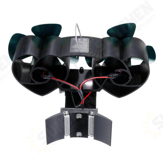 8 Blades Twin Head Fireplace Fan Wood Burner Fan Circulating Eco Heat Powered Wood Stove Fan 8 Blades Twin Head Fireplace Fan Wood Burner Fan Circulating Eco Heat Powered Wood Stove Fan