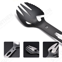 8 in 1 Multifunction Fork Spoon Outdoor Camping Portable Tableware Survival Tool With Opener+Harpoon+Wrench 8 in 1 Multifunction Fork Spoon Outdoor Camping Portable Tableware Survival Tool With Opener+Harpoon+Wrench