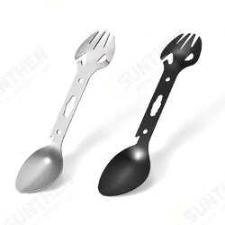 8 in 1 Multifunction Fork Spoon Outdoor Camping Portable Tableware Survival Tool With Opener+Harpoon+Wrench 8 in 1 Multifunction Fork Spoon Outdoor Camping Portable Tableware Survival Tool With Opener+Harpoon+Wrench
