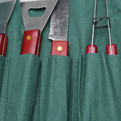 8Pcs BBQ Tools Set Stainless Steel Tableware Barbecue Grilling Accessories Kit with Portable Case for Outdoor Camping 8Pcs BBQ Tools Set Stainless Steel Tableware Barbecue Grilling Accessories Kit with Portable Case for Outdoor Camping