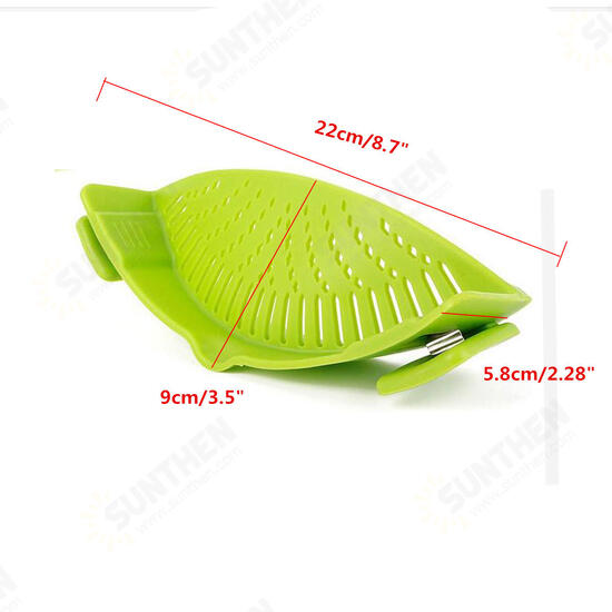 Durable Silicone Pan Strainer Colanders Wash Fruit Vegetables Pasta Kitchen Tools Gadgets Wash Bag