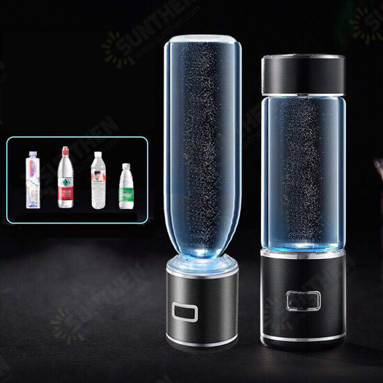 Hydrogen-Rich Water Cup Rechargeable Ionizer Maker Sport Outdoor Hydrogen Water Bottle 350ML