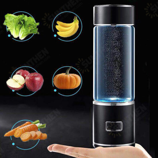 Hydrogen-Rich Water Cup Rechargeable Ionizer Maker Sport Outdoor Hydrogen Water Bottle 350ML