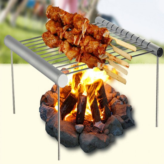 Mini Folding Barbecue Grill Portable Stainless Steel Barbecue Grill Barbecue Accessories Outdoor Camping Park