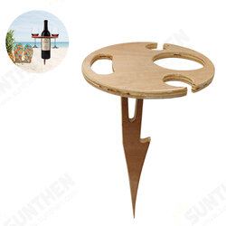 Outdoor Drink Table Mini Wooden Rack Foldable Round Desktop Easy Carry Desk Furniture Cup Glass Holder Picnic Table Party Camping Travel Outdoor Drink Table Mini Wooden Rack Foldable Round Desktop Easy Carry Desk Furniture Cup Glass Holder Picnic Table Party Camping Travel