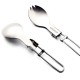 Outdoor EDC Folding Fork Spoon Titanium Alloy Soup Spoon Picnic BBQ Tableware Outdoor Camping