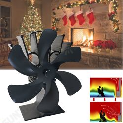YL605 6 Blade Fireplace Fan Heat Powered Stove Fan Wood Burner Quiet Efficient Heat Distribution Fan Home Winter YL605 6 Blade Fireplace Fan Heat Powered Stove Fan Wood Burner Quiet Efficient Heat Distribution Fan Home Winter