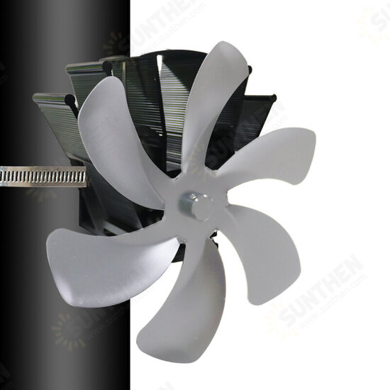 YL605P 6 Blade Fireplace Fan Wall Mounted Powered Stove Fan Quiet Wood Burner Heat Distribution Fan Home Winter