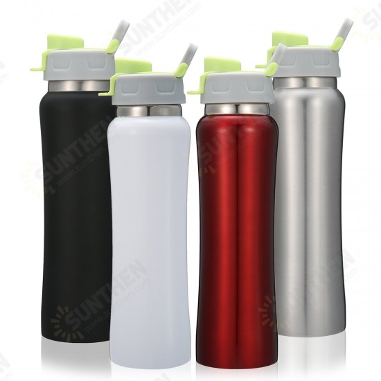 Insulated Stainless Steel Sports Water Bottle Leakproof 550ml Vacuum Thermos Cup