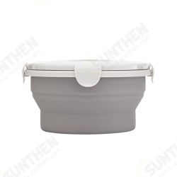 1Pcs Folding Cup Silicone Lunch Box Meal Bowl Food Container Camping Picnic 1Pcs Folding Cup Silicone Lunch Box Meal Bowl Food Container Camping Picnic