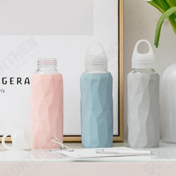 300ml Glass Water Bottle Sports Travel Drinking Cup With Silicone Cover 300ml Glass Water Bottle Sports Travel Drinking Cup With Silicone Cover