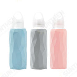 300ml Glass Water Bottle Sports Travel Drinking Cup With Silicone Cover 300ml Glass Water Bottle Sports Travel Drinking Cup With Silicone Cover