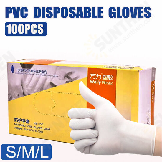 100*Pcs Disposable PVU BBQ Gloves Waterproof Safety Tableware Gloves