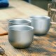 1 Pcs 150ml Water Cup Pure Titanium Camping Travel Portable Tea Cup Double Anti-scalding Cup