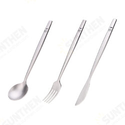 Dinnerware Knife Fork Spoon Titanium Portable Tableware Outdoor Camping Picnic Travel Dinnerware Knife Fork Spoon Titanium Portable Tableware Outdoor Camping Picnic Travel