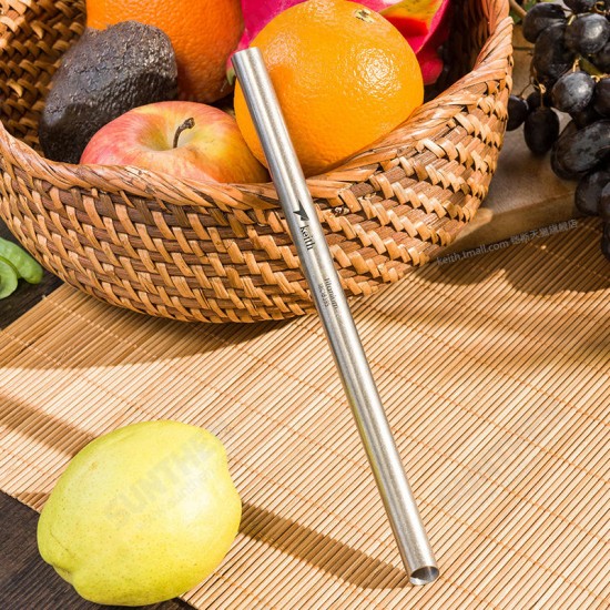 Ti3701 Ti3702 Titanium Drinking Straw Heat Resistant Reusable Juice Beverages Sucker