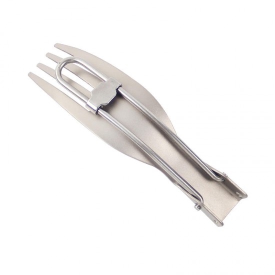 Ti5303 Titanium Folding Fork Ultralight Spork Cutlery Outdoor Camping Picnic Tableware