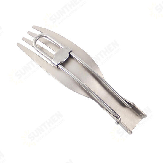 Ti5303 Titanium Folding Fork Ultralight Spork Cutlery Outdoor Camping Picnic Tableware