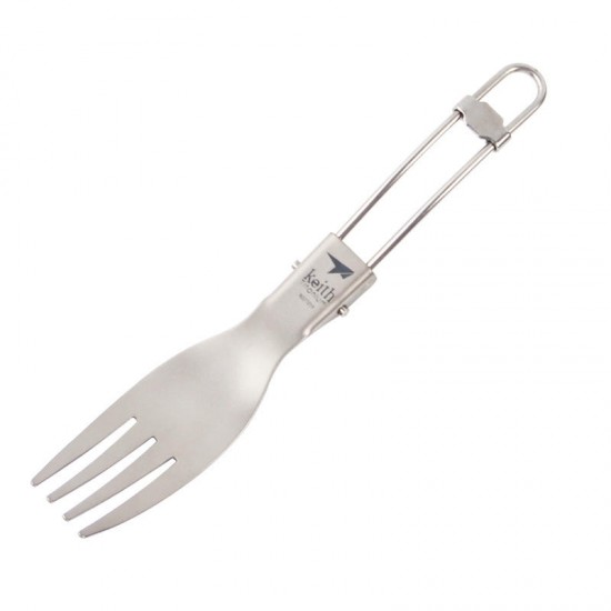 Ti5303 Titanium Folding Fork Ultralight Spork Cutlery Outdoor Camping Picnic Tableware