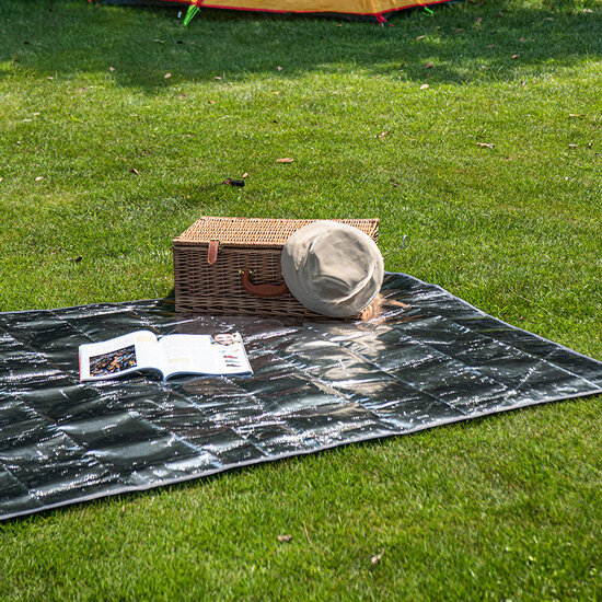 125/160/180x200cm Multifunction Picnic Mat 3 Layers Waterproof Aluminum Foil Mat Sunshading Canopy