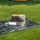 125/160/180x200cm Multifunction Picnic Mat 3 Layers Waterproof Aluminum Foil Mat Sunshading Canopy