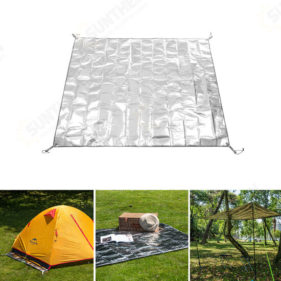 125/160/180x200cm Multifunction Picnic Mat 3 Layers Waterproof Aluminum Foil Mat Sunshading Canopy