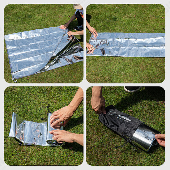 125/160/180x200cm Multifunction Picnic Mat 3 Layers Waterproof Aluminum Foil Mat Sunshading Canopy