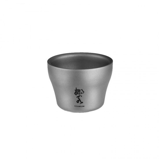 45ml Titanium Cup Ultralight Double Wall Chinese Kongfu Tea Cup for Outdoor Camping Hiking Picnic