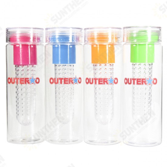 780ml Plastic Water Bottles Filter Water Cups Large Capacity Fruit Cups Outdoor Sports Cups for Adult Children