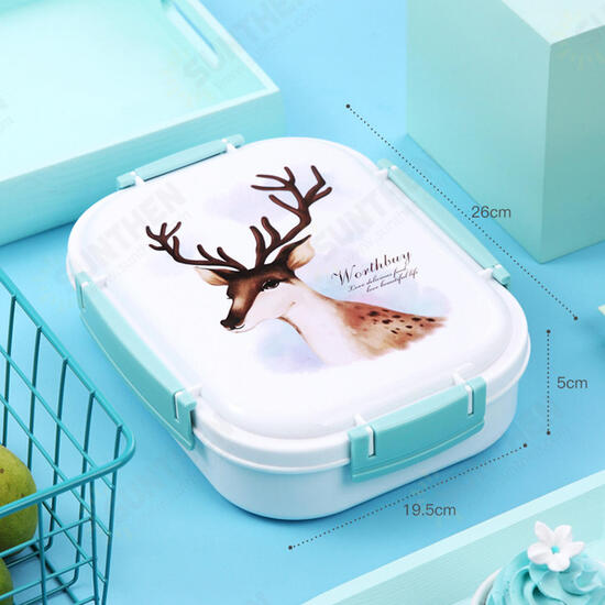 Outdoor Picnic Bento Box Stainless Steel Thermal Food Container Lunch Box 3/4 Grid Japanese Color Pattern