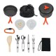 Portable 14pcs Outdoor Camping Cookware Set Hiking Cooking Pot Pan Picnic Set AU