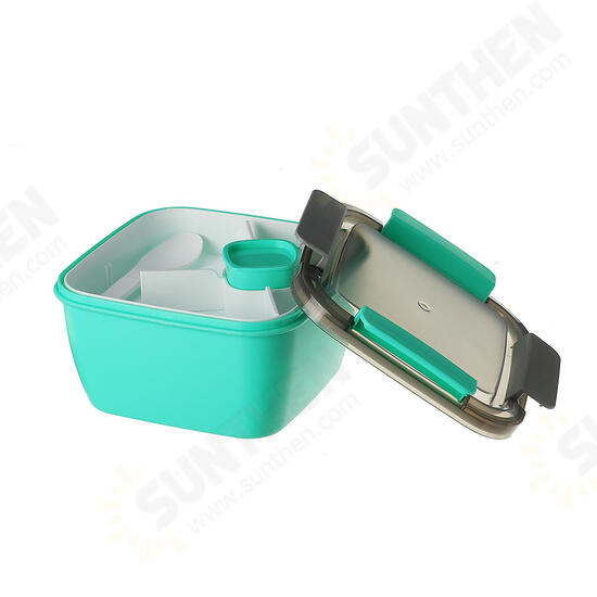 Portable Sealed Divider Bento Lunch Box Container Leak-Proof Food Stroage Case Camping BBQ Tableware