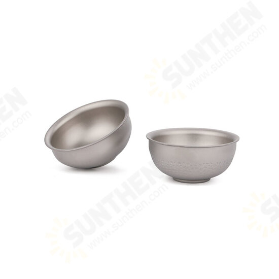 60ml Double Layer Titanium Alloy Coffee Cup Portable Travel Tableware Tea Cup