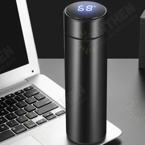 500ml Vacuum thermos LCD Temperature Display Water Bottle Stainless Steel Double Wall Insulated Cup