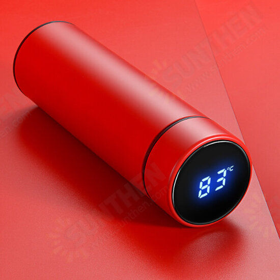 500ml Vacuum thermos LCD Temperature Display Water Bottle Stainless Steel Double Wall Insulated Cup