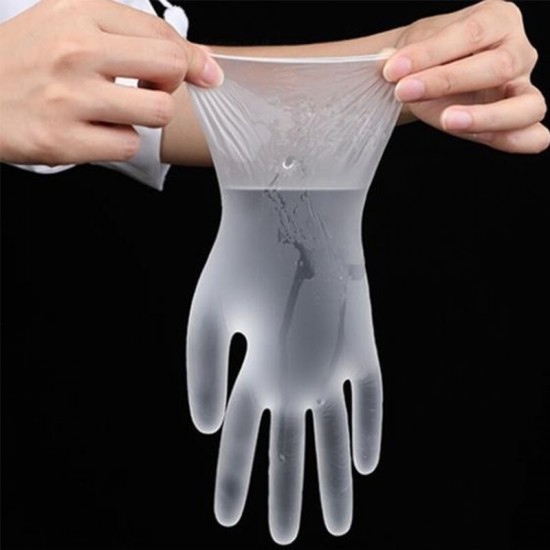 100*Pcs Disposable PVC BBQ Gloves Waterproof Anti-Infection Safety Glove