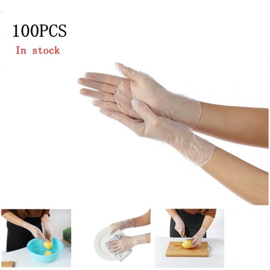 100*Pcs Disposable PVC BBQ Gloves Waterproof Anti-Infection Safety Glove