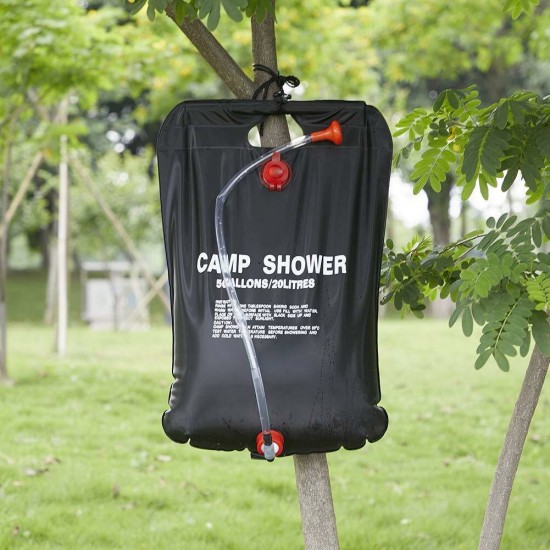 10/20L Outdoor Shower Bag Solar Heating Bathing Bag Removable Hose Folding Portable Hot Water Bag Camping Climbing Travel